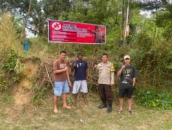 Kapolres Bangka Barat Tegaskan Larangan Bakar Lahan, Spanduk Peringatan Dipasang