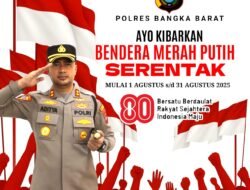 Jelang HUT RI ke-80, Kapolres Bangka Barat Ajak Warga Kibarkan Merah Putih Serentak