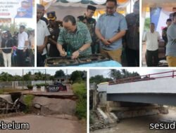 Bupati Algafry Tandai Peresmian Jembatan Sungai Kelintang Bertepatan Hari Bakti PU
