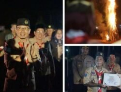 Wakil Bupati Bateng Tutup Perkemahan Wirakarya Cabang IV Pramuka 2025 di Koba