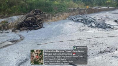 Diduga Tak Berizin: Bukit Saksan Dihabisi Tambang Batu, Hukum Seolah Tak Bertaring di Bangka Tengah