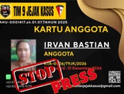 Terhitung 15 Maret 2026, Irvan Bastian Resmi Bukan Lagi Anggota Tim 9 Jejak Kasus