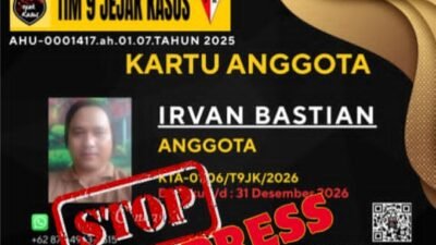 Terhitung 15 Maret 2026, Irvan Bastian Resmi Bukan Lagi Anggota Tim 9 Jejak Kasus