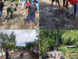 Pemerintah Dinilai Lamban, Warga Batu Rusa Dusun Serandang RT 11 Turun Tangan Tambal Jalan Berlubang Demi Keselamatan