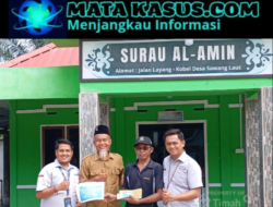 PT Timah Tbk Bantu Pembangunan Pagar Surau Al Amin di Kundur Barat