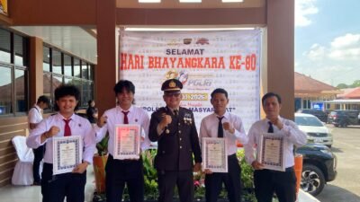 Polsek Lepar Pongok Tuai Penghargaan di HUT Polri ke-80, Bukti Nyata Pengabdian untuk Masyarakat Kepulauan