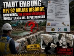 Proyek Rehabilitasi Embung Kolong Beguruh Rp7,92 Miliar Jadi Sorotan, Kualitas Batu Talut dan Pengawasan BWS Dipertanyakan
