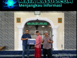 PT Timah Tbk Serahkan Bantuan untuk Masjid Nurul Fatah