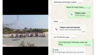 Ponton Timah Diduga Beroperasi di Depan Polairud Sungailiat, H. Bidin Disebut Korlap Setor Rp1 Juta per Ponton