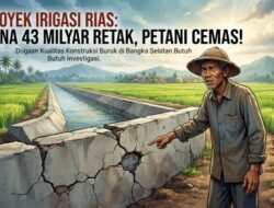 Proyek Irigasi Rias Rp43 Miliar Tuai Sorotan: Ada Apa dengan Mutu Pekerjaan?